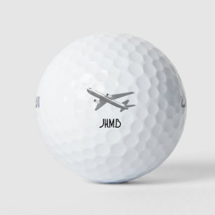 Balles De Golf Œuvre d'art de monogramme de pilote d'avion commer