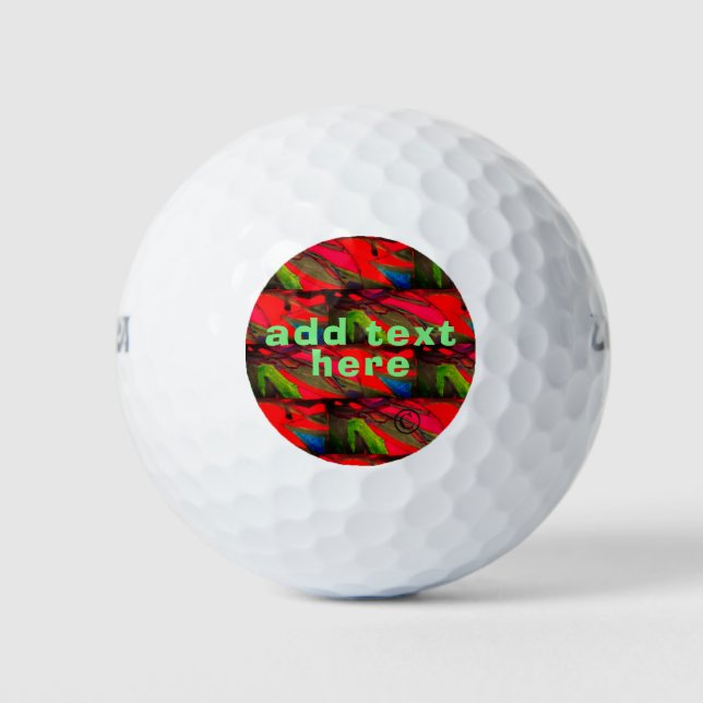 Balles De Golf OEuvre originale dessinée à la main. (Devant)
