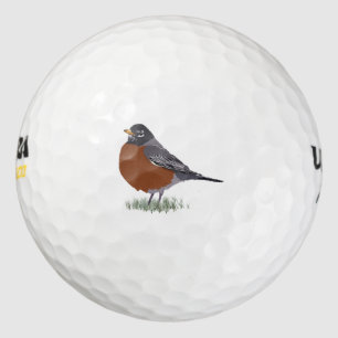 Balles De Golf Oiseau dessiné par Digital rouge de Robin