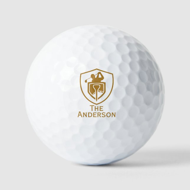 Balles De Golf Or moderne (Recto)
