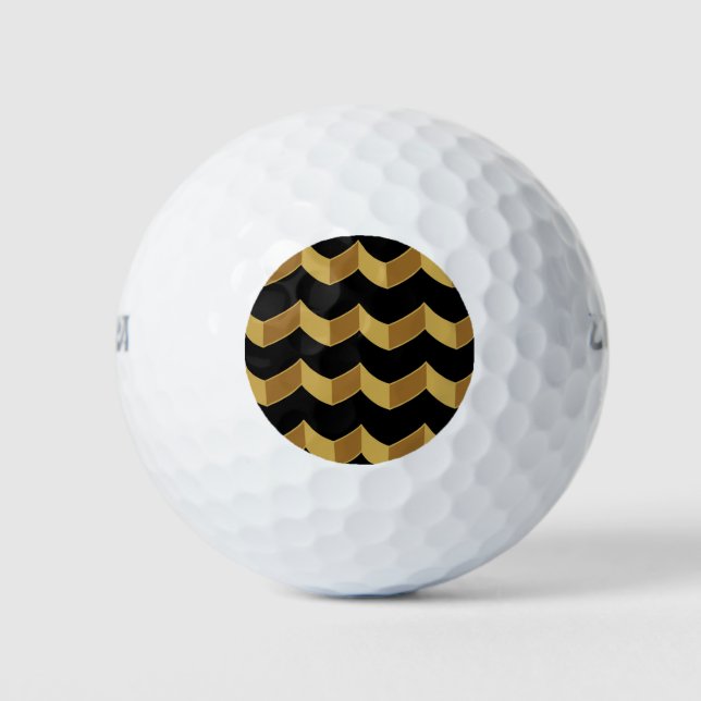 Balles De Golf Or noir (Devant)