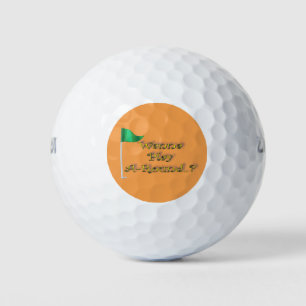 Balles De Golf Orange Golf Jouer Un Humour Rond Drôle