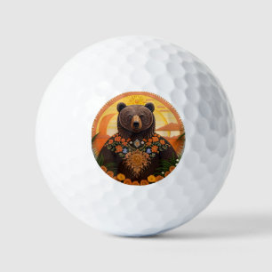 Balles De Golf Ours Brun Majestueux 