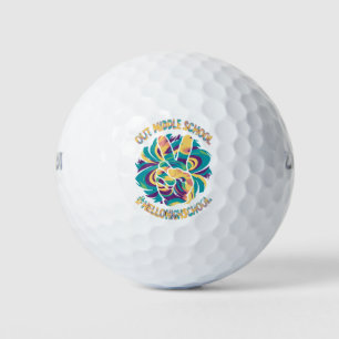 Balles De Golf Paix dehors Milieu Bonjour Lycée Tie Dye 