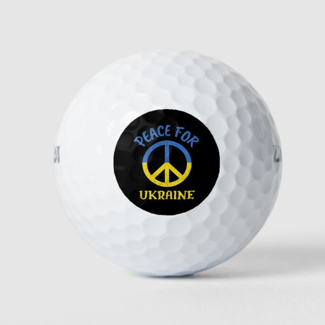 Balles De Golf Paix pour l'Ukraine (Devant)