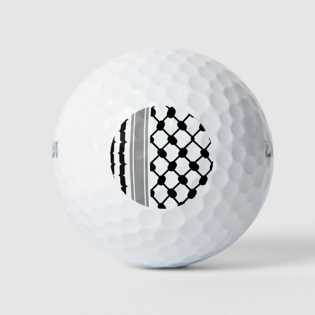 Balles De Golf Palestinienne Hatta Keffiyeh Kufiya Folk (2 Motifs (Devant)