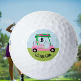 Balles De Golf Panier de golf de charme unique avec Clubs Monogra
