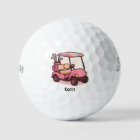 Panier de golf rose personnalisé