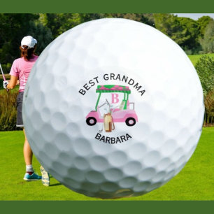 Balles De Golf Panier de golf unique Meilleure grand-mère Monogra