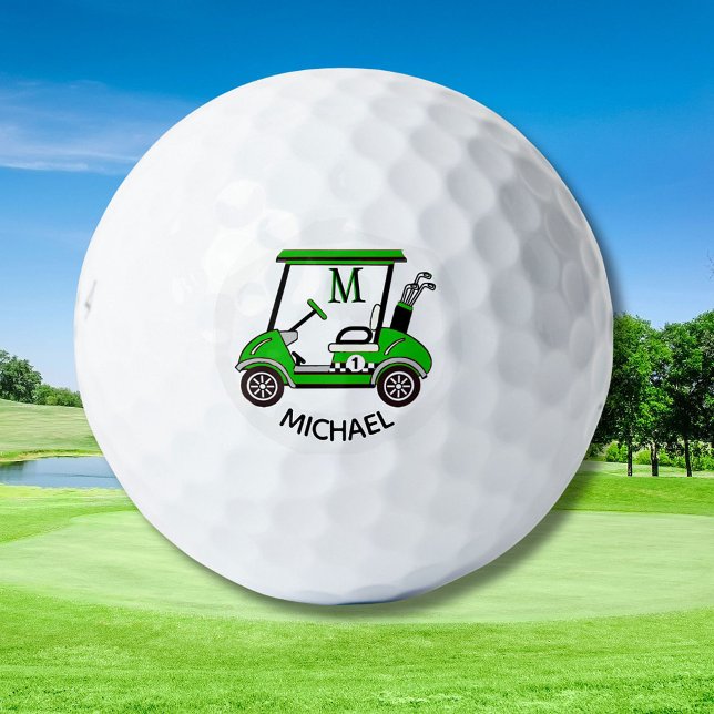 Balles De Golf Panier unique Personnalisé Monogramme Nom Golf Bal (Créateur téléchargé)