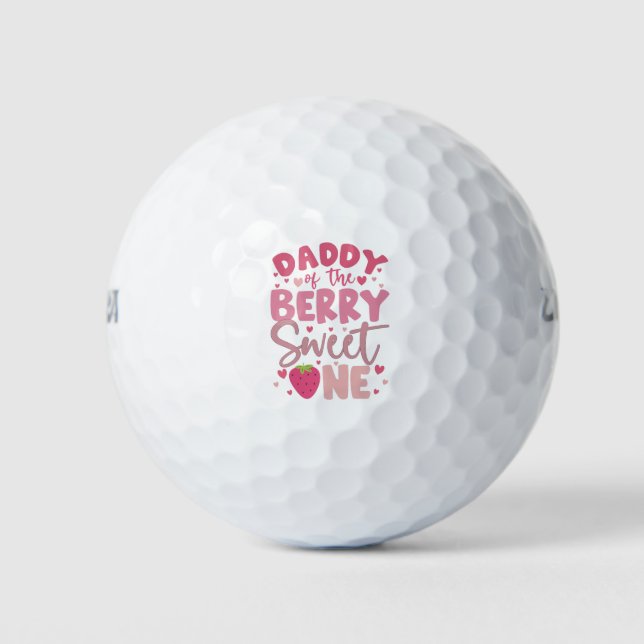 Balles De Golf Papa Du Berry Sweet One Strawberry Anniversaire (Devant)