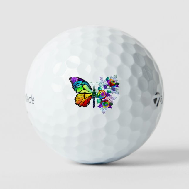 Balles De Golf Papillon arc-en-ciel (Recto)