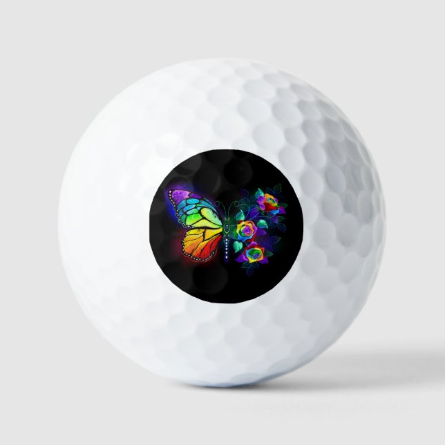 Balles De Golf Papillon arc-en-ciel (Recto)