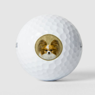 Balles De Golf Papillon (Hound Tri) Peinture - Art Chien original