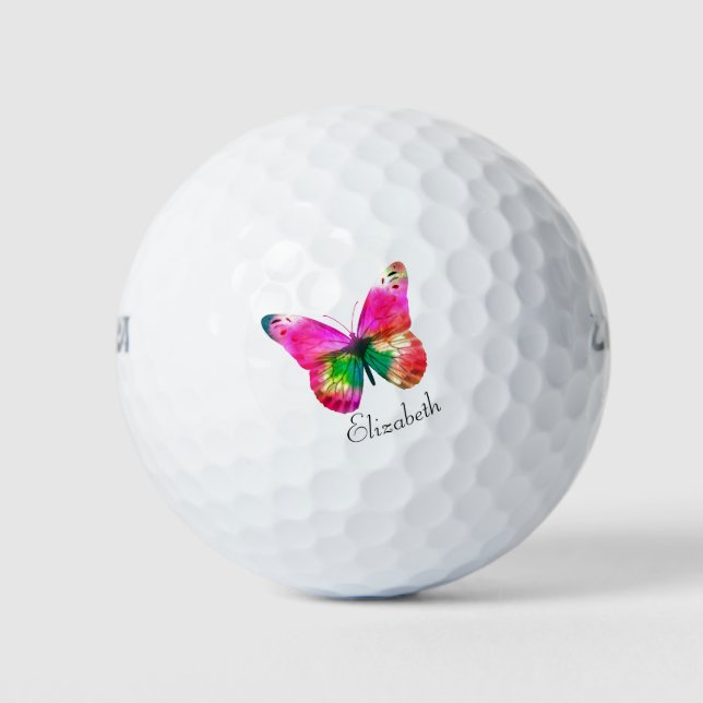 Balles De Golf Papillon rose (Devant)