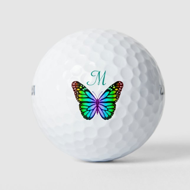 Balles De Golf Papillons arc-en-ciel colorés (Devant)