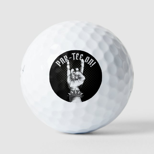 Balles De Golf Par Tee On Horns Up (Devant)