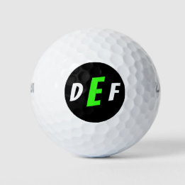 Balles De Golf Paraphe Monogramme moderne pour hommes vert