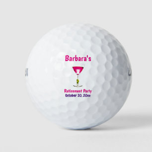 Balles De Golf Parti de retraite Pink Martini Personnalisé Faveur