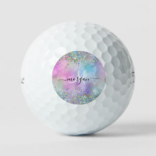 Balles De Golf Parties scintillant holographique Rainbow Pastels 