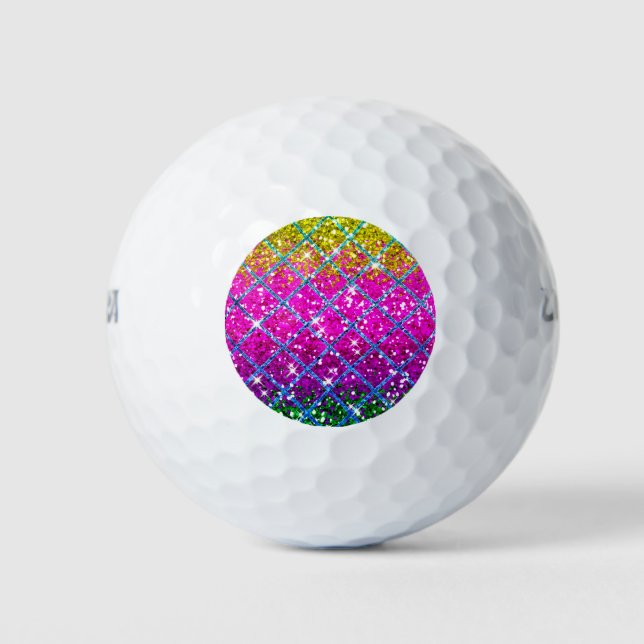 Balles De Golf Parties scintillant pourpre Snakeskin (Devant)