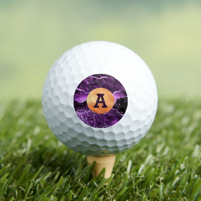 Balles De Golf Parties scintillant violet rose agneau marbre or m (T-shirt Insitu)