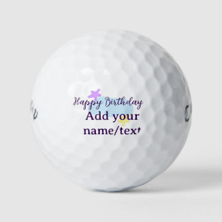Balles De Golf Pastel blue clouds stars purple happy birthday nam
