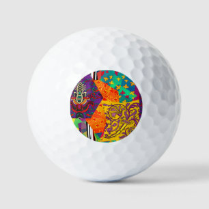 Balles De Golf Patchwork indien turc festier Mandala