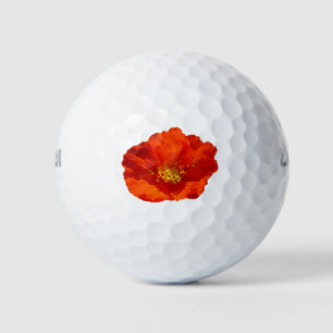 Balles De Golf Pavot rouge de l'Alaska Fleur colorée