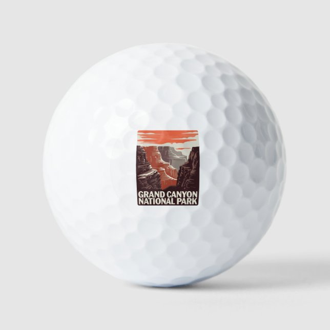 Balles De Golf Paysage du parc national du Grand Canyon (Recto)