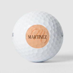 Balles De Golf Peach Fuzz Nom Personnalisé Élégant