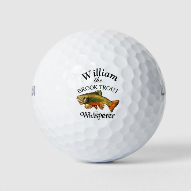 Balles De Golf Pêcheur de Whisperer de truite de ruisseau personn (Devant)