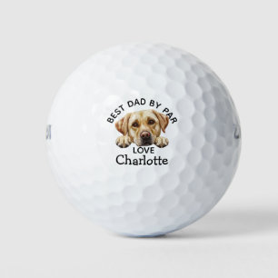 Balles De Golf Peeking Golden Labrador Puppy Thème