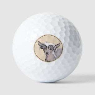 Balles De Golf Peinture Chinoise sans cheveux peint art original
