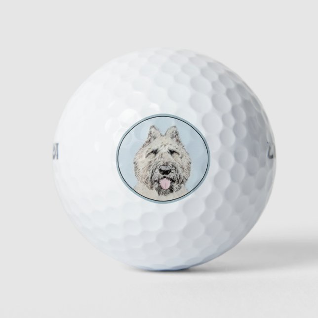 Balles De Golf Peinture de Bouvier des Flandres - Art original de (Devant)