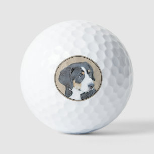 Balles De Golf Peinture de Chien de Montagne bernois - Art origin