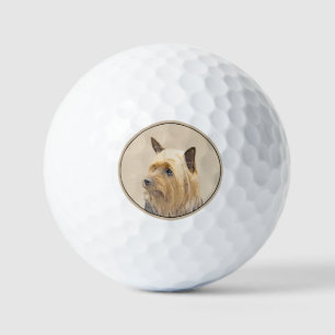Balles De Golf Peinture de Terrier Silky - Art de Chien Original 