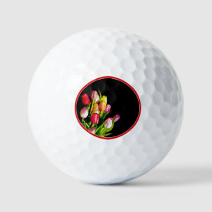 Balles De Golf Peinture de Tulipe - Art Floral Original