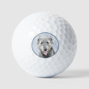 Balles De Golf Peinture de Wolfhound irlandais - Joli art origina