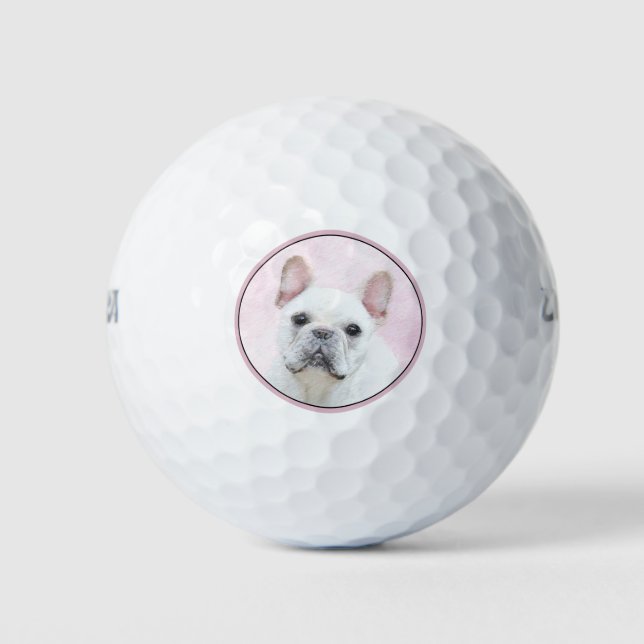 Balles De Golf Peinture française de Bulldog (Crème/Blanc) - Art  (Devant)