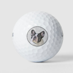 Balles De Golf Peinture française de Bulldog (Pied de broche) - A