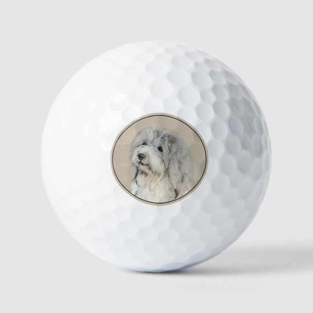 Balles De Golf Peinture Havanaise (Gold Sable) - Art Chien origin (Recto)