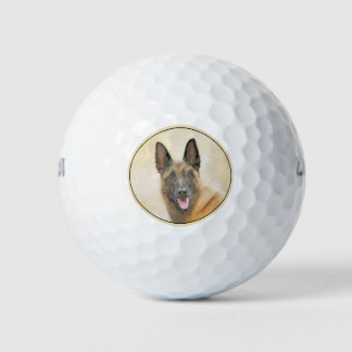 Balles De Golf Peinture Malinoise belge - Cute Original Chien Art
