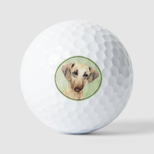 Balles De Golf Peinture Sloughis - Joli art original pour chien