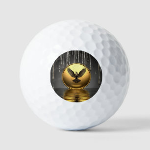 Balles De Golf Pendentif Aigle Royal Métallique Liquide