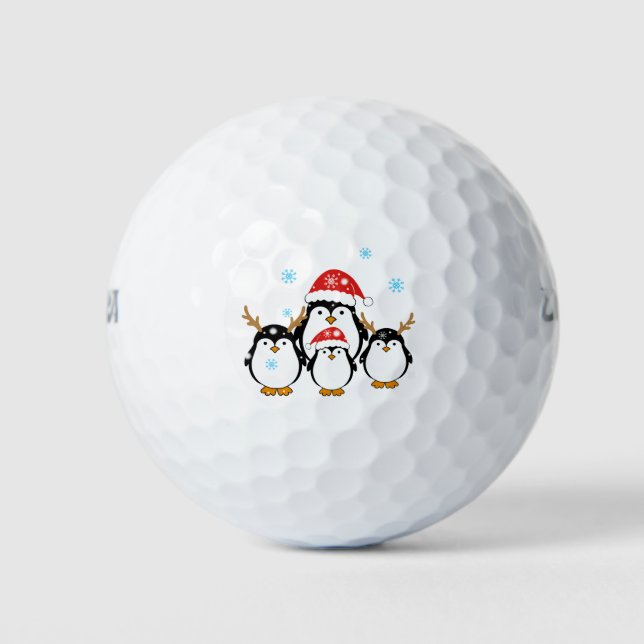 Balles De Golf Penguins de vacances d'hiver (Devant)