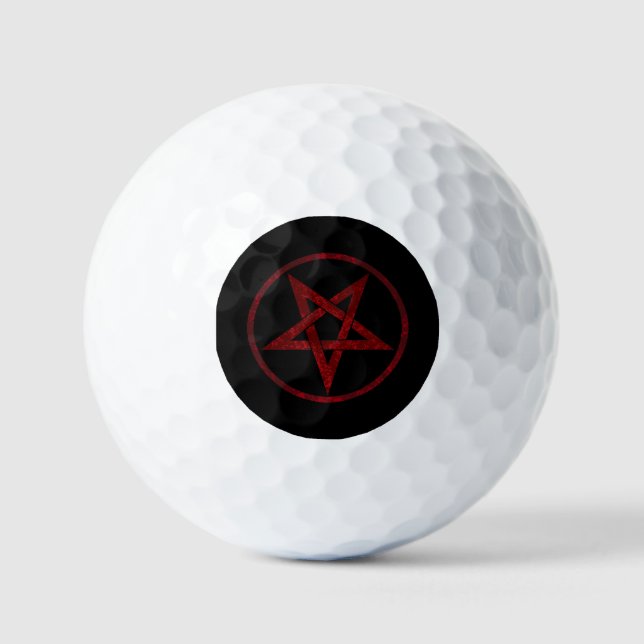 Balles De Golf Pentagram Red Devil (Recto)