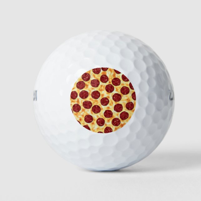 Balles De Golf Pepperoni Pizza Motif (Devant)