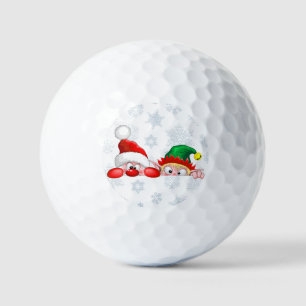 Balles De Golf Père Noël et Elf Cute et drôle Caractères Pékin