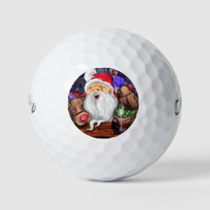 Balles De Golf Père Noël et Reindeers Funky Christmas Golf Balls